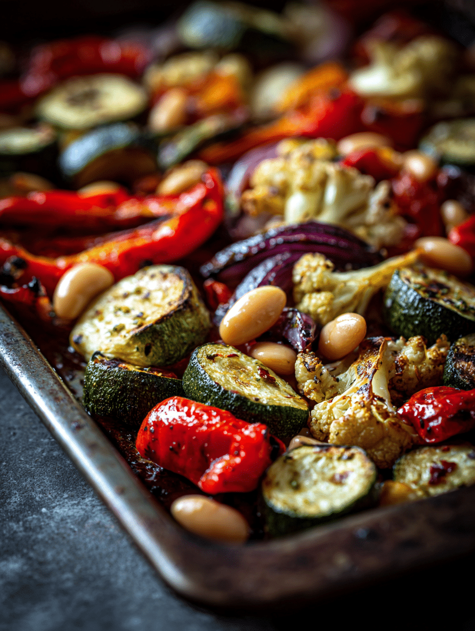 Rustic Roasted Vegetable Bake with Cannellini Beans