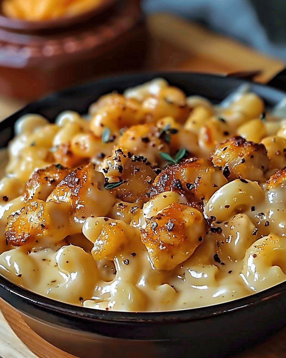Creamy Honey Pepper Chicken Mac and Cheese Recipe