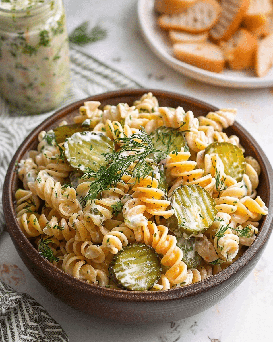 Dill Pickle Pasta Salad