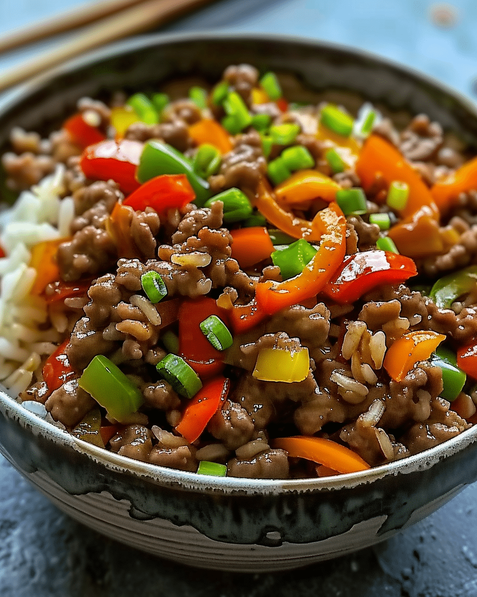 Beef Pepper Rice Bowl