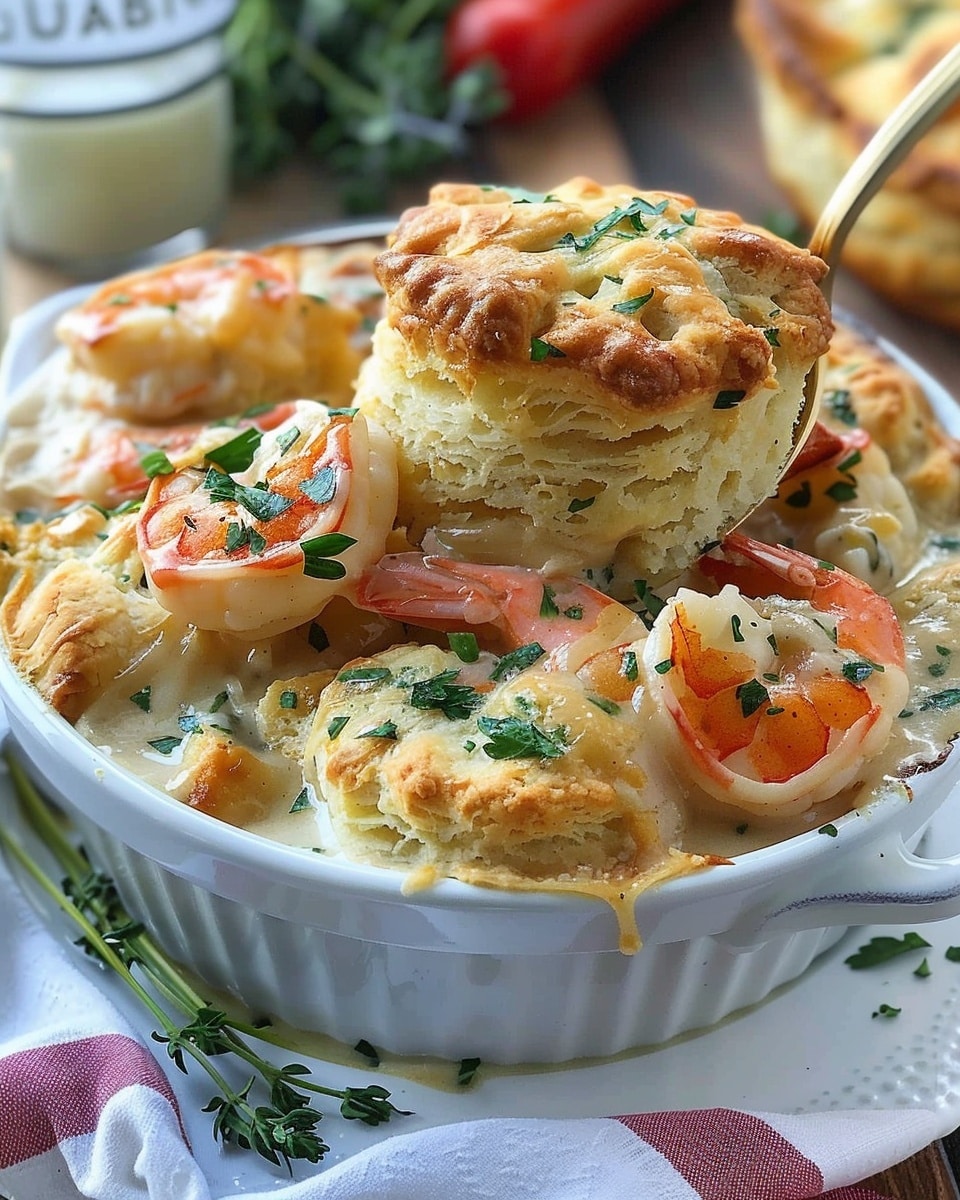 Cheddar Bay Biscuit Seafood Pot Pie