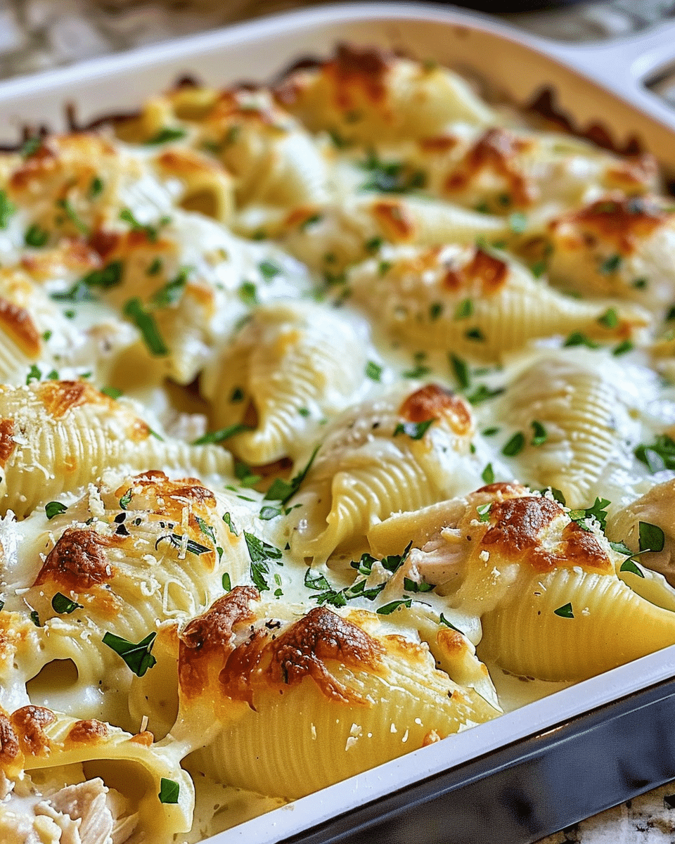 Million Dollar Chicken Alfredo Stuffed Shells