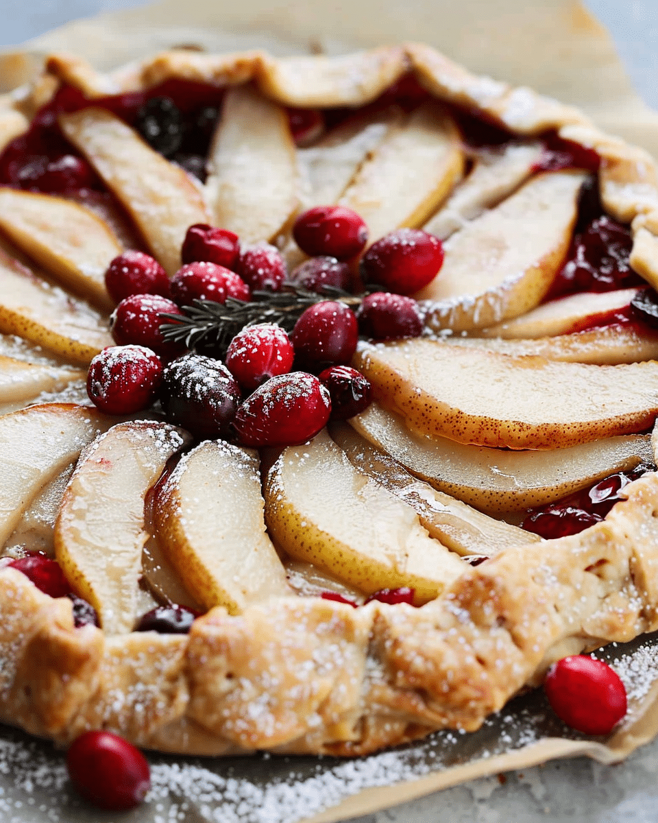 Pear and Cranberry Crostata