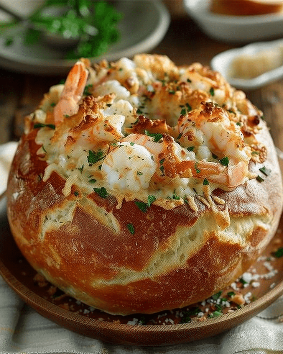 Stuffed Seafood Bread Bowl