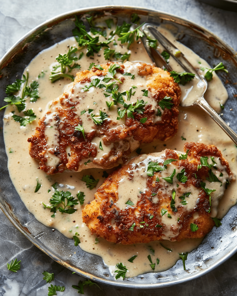 Creamy Pan-Fried Chicken