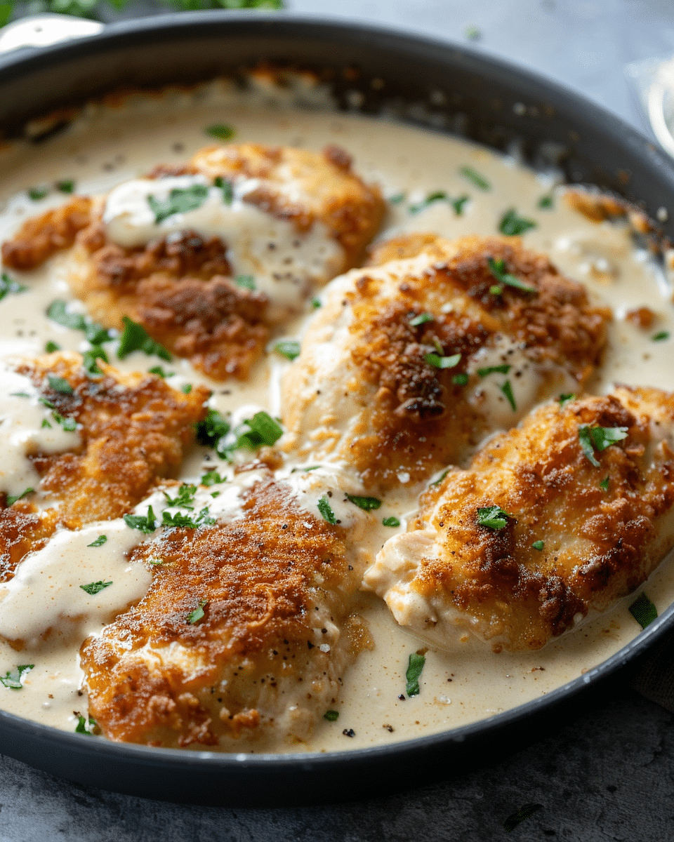 Creamy Pan-Fried Chicken