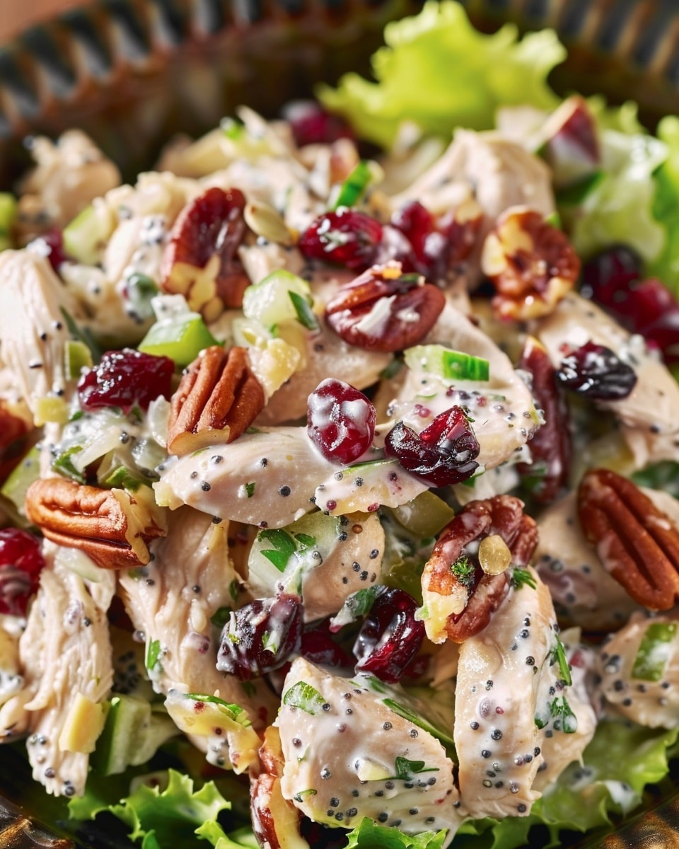 Cranberry Pecan Chicken Salad with Poppy Seed Dressing