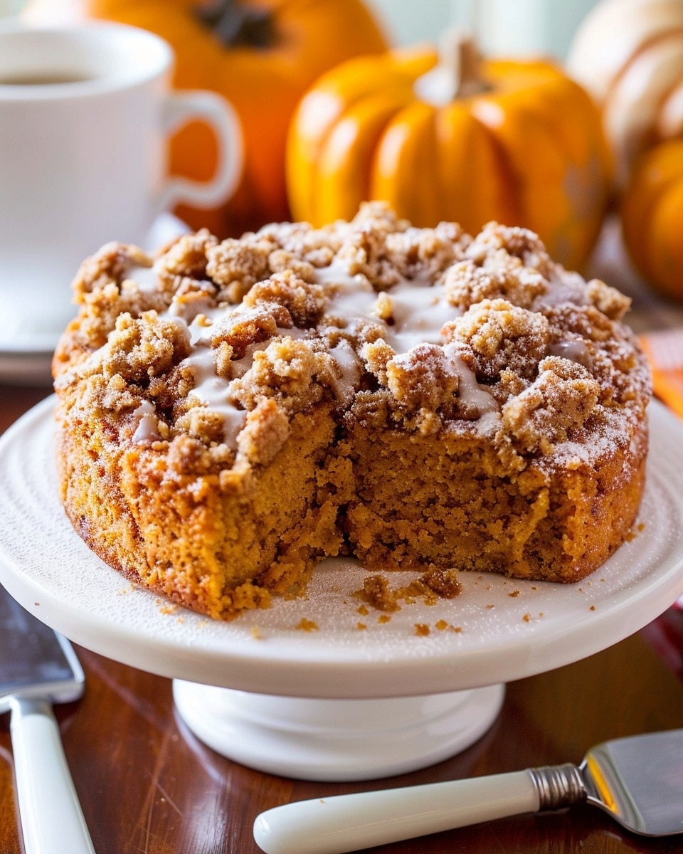 Pumpkin Coffee Cake with Crumb Topping