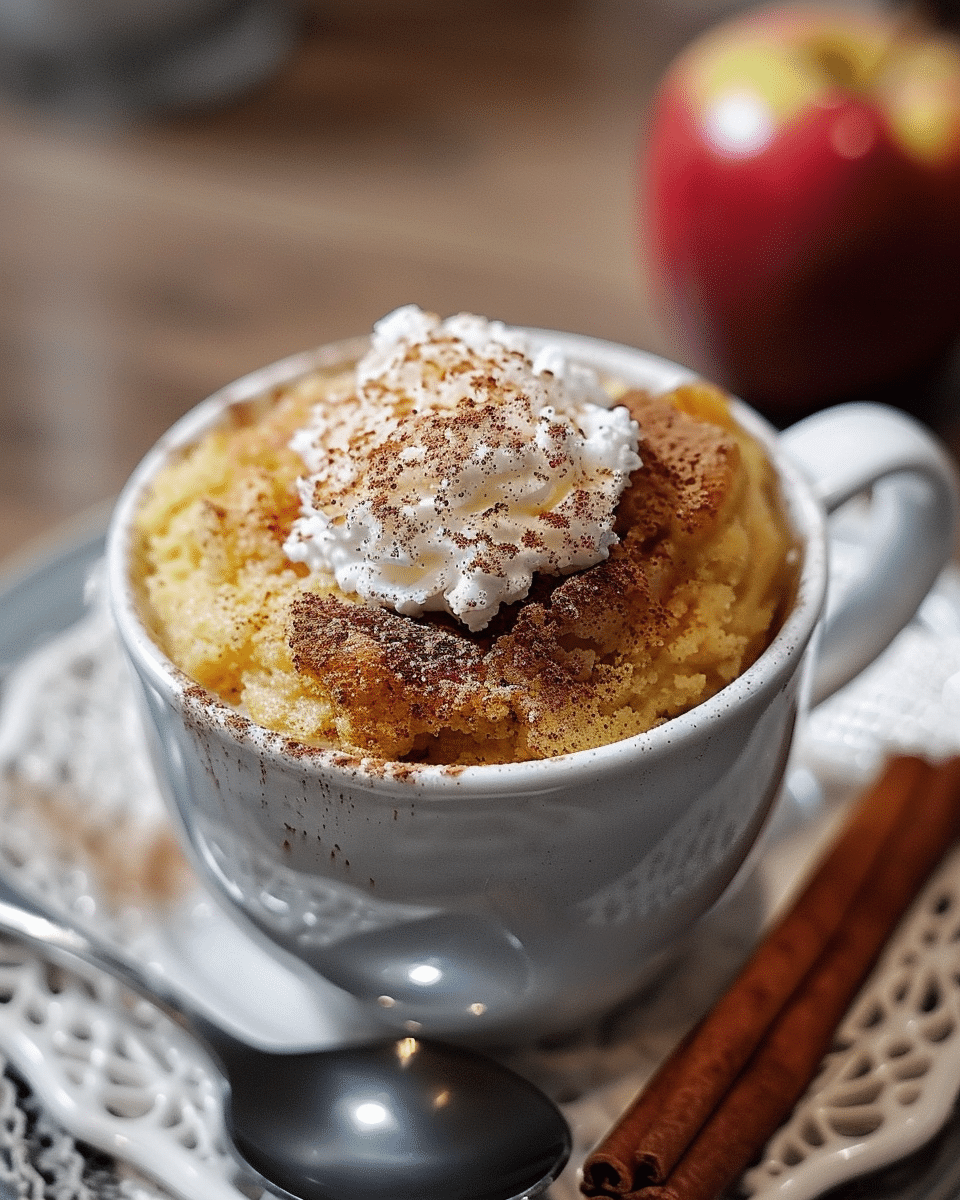 Apple Cinnamon Cottage Cheese Mug Cake