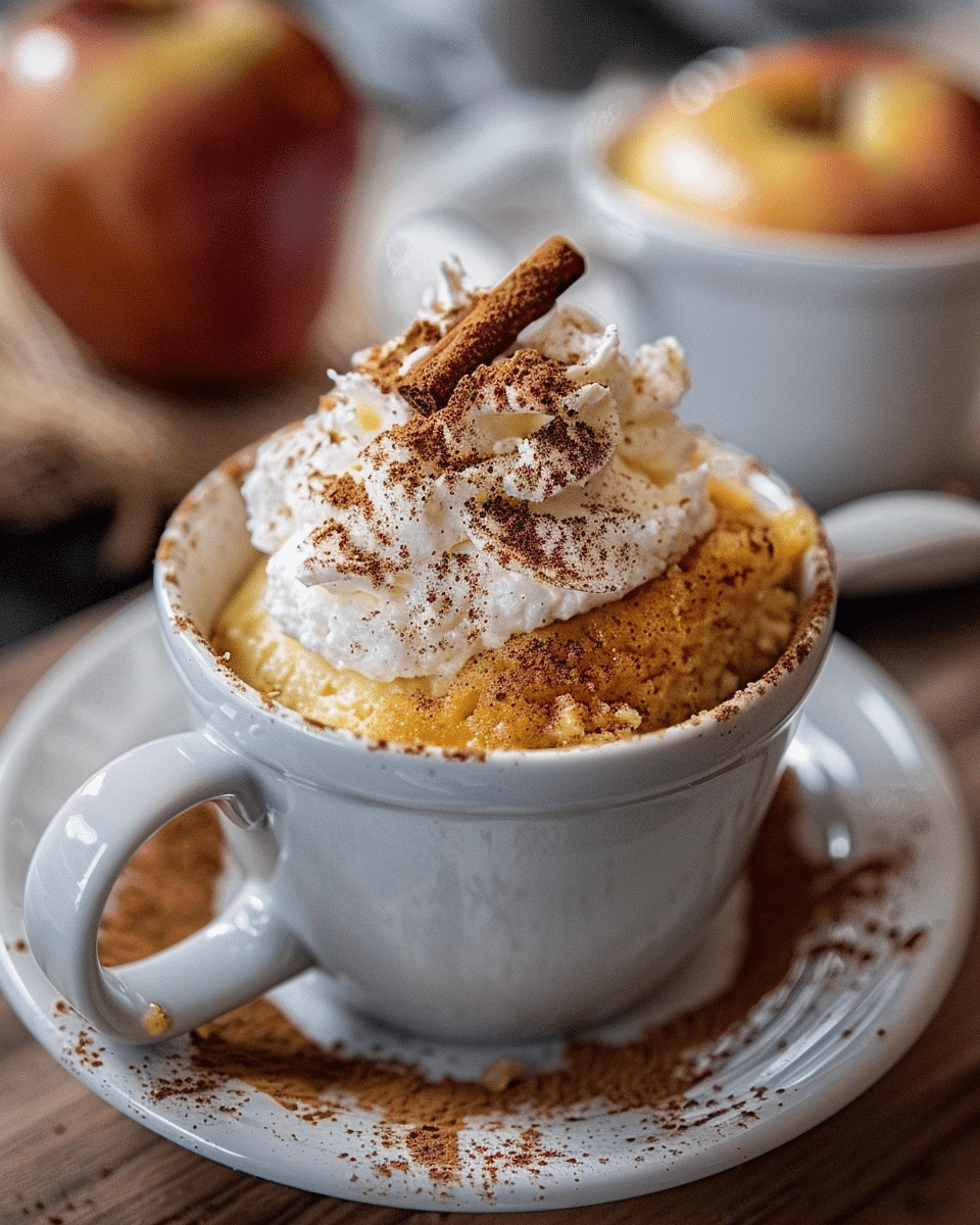Apple Cinnamon Cottage Cheese Mug Cake