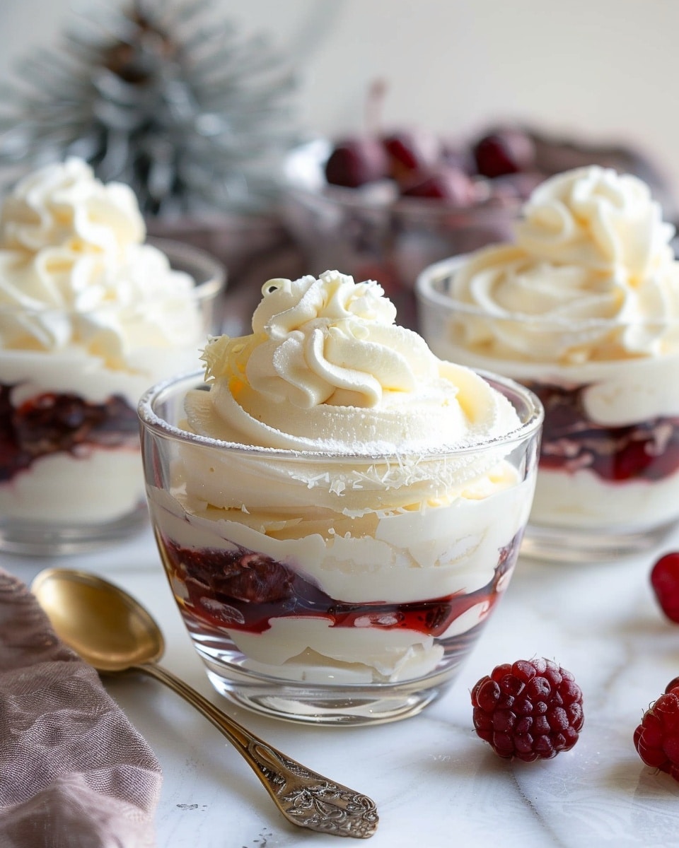 Easy White Chocolate Mousse with Cream Cheese and Cranberries