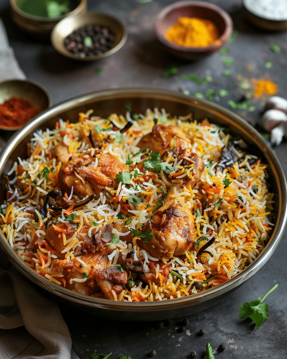 Easy Hyderabadi Chicken Biryani