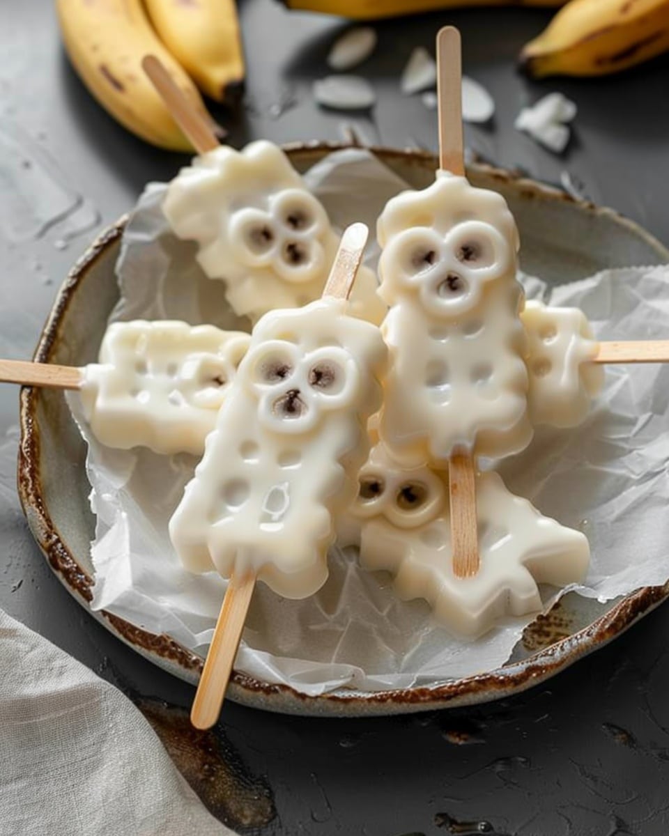 Ghostly Banana Pops