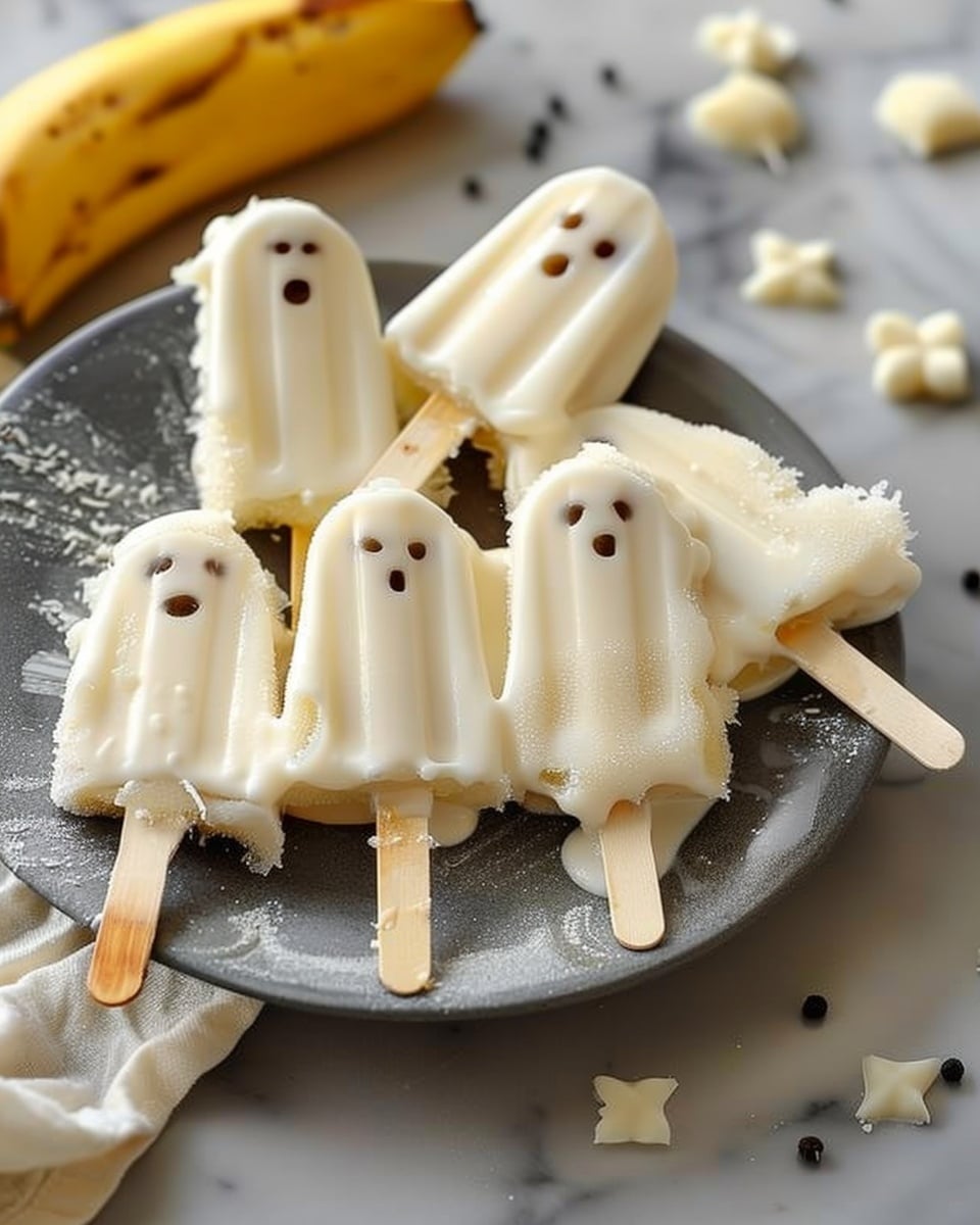 Ghostly Banana Pops