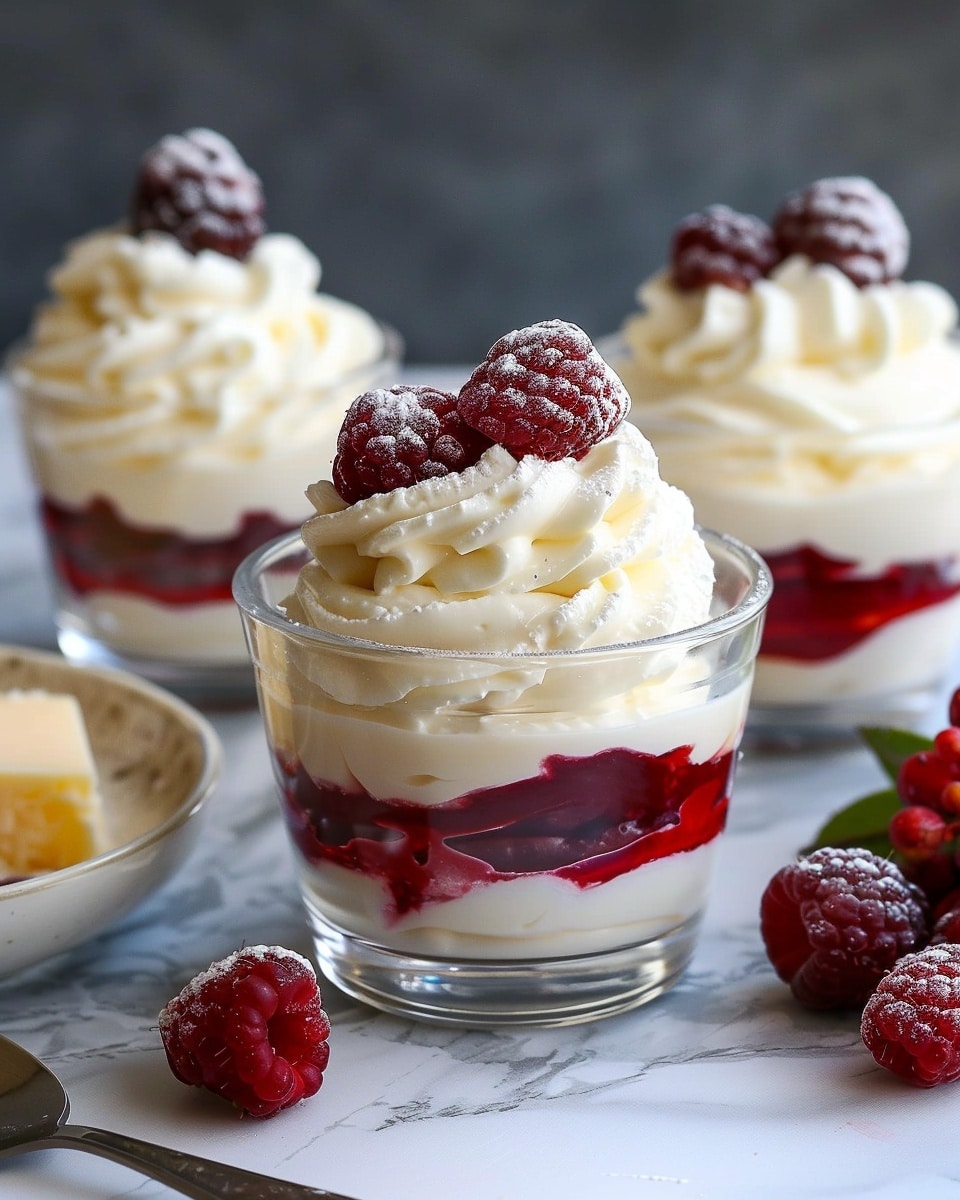 Easy White Chocolate Mousse with Cream Cheese and Cranberries