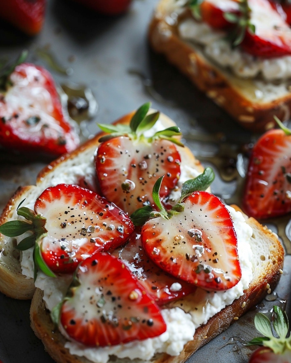 Honey-Roasted Strawberry and Ricotta Toast