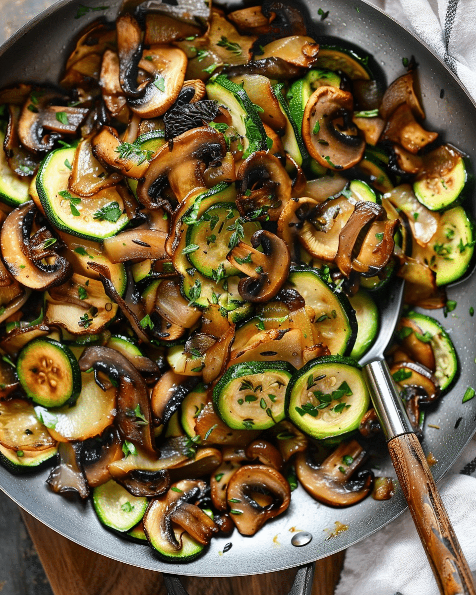 Skillet Zucchini and Mushrooms