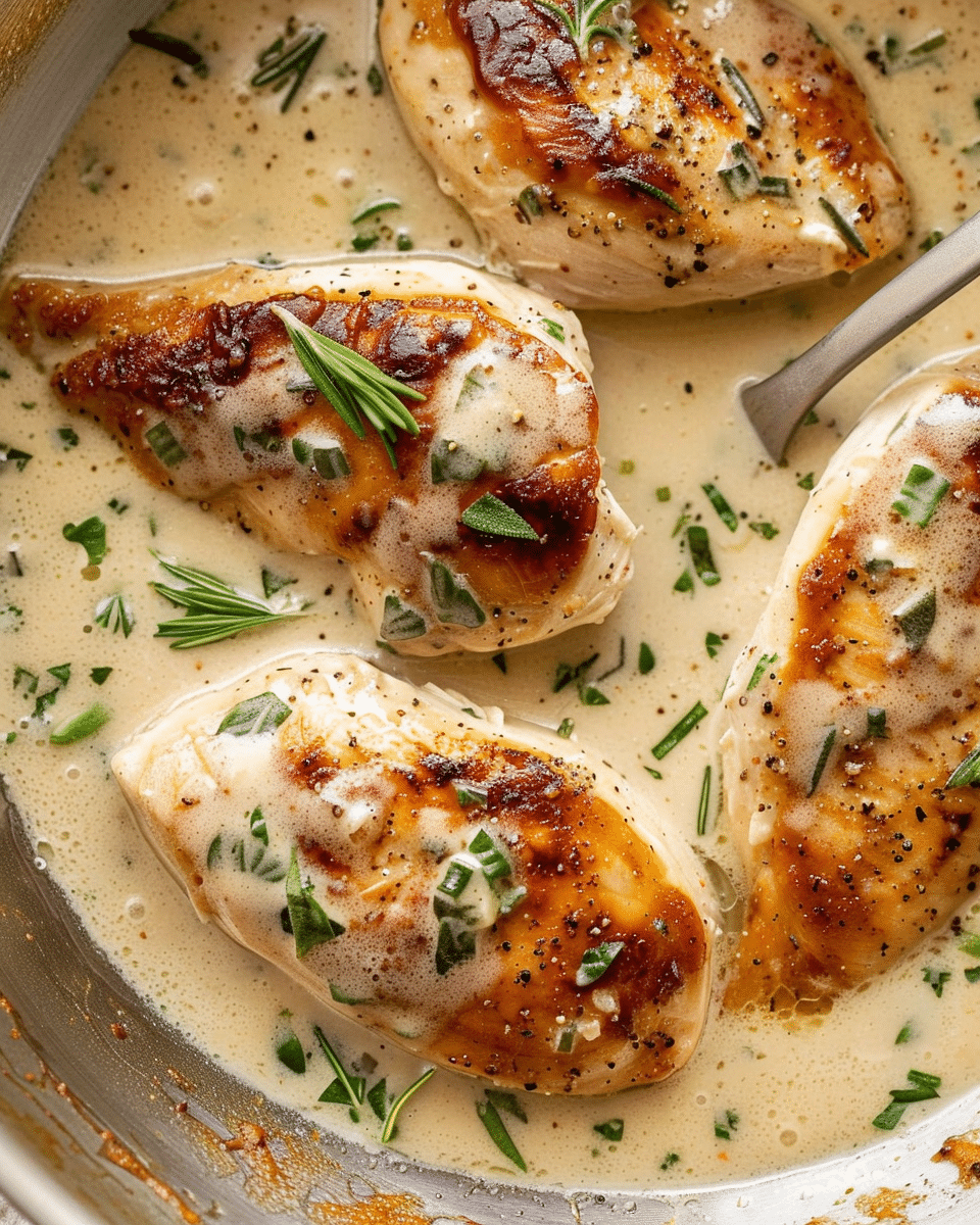Creamy Boursin Chicken with Garlic and Herbs