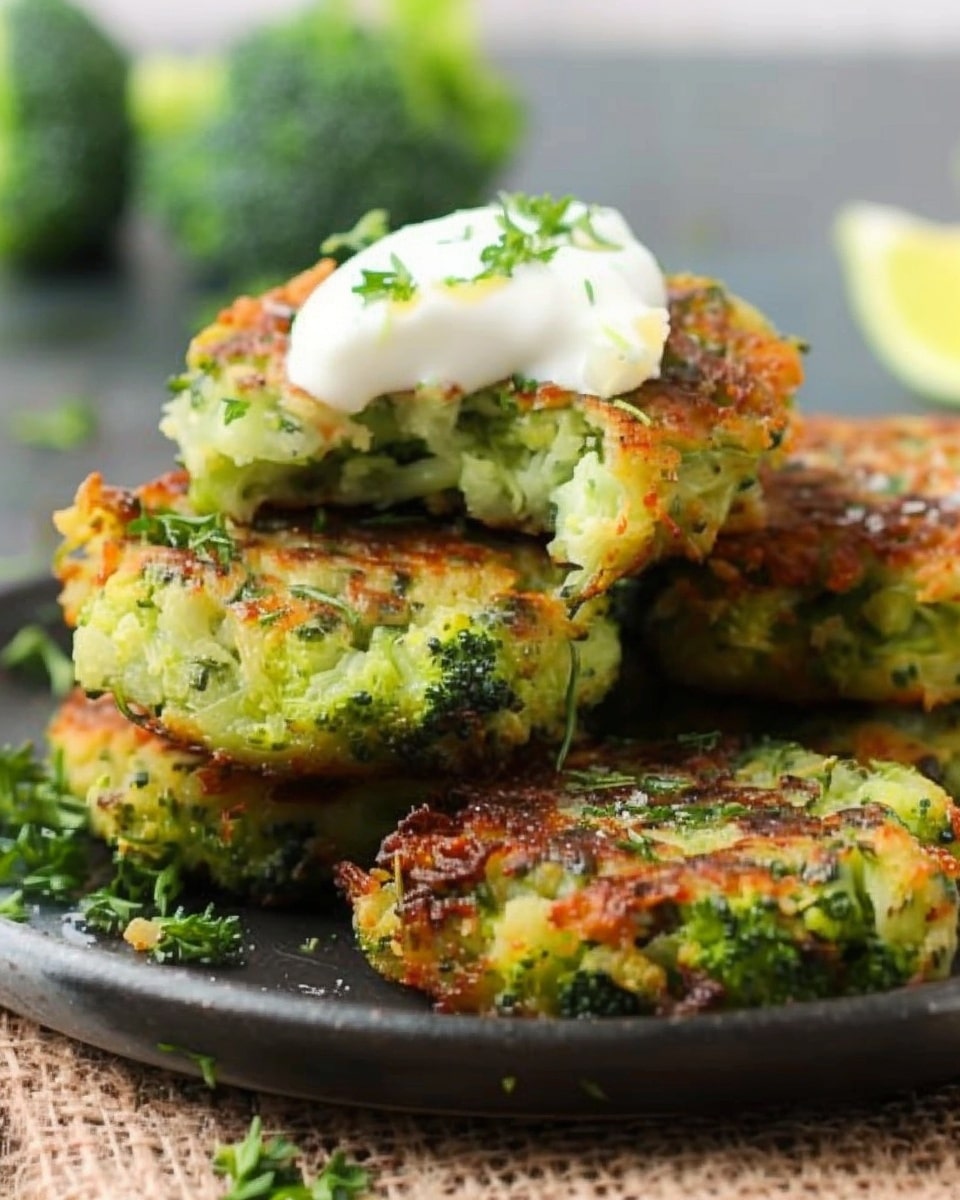 Cheesy Broccoli Fritters Snack