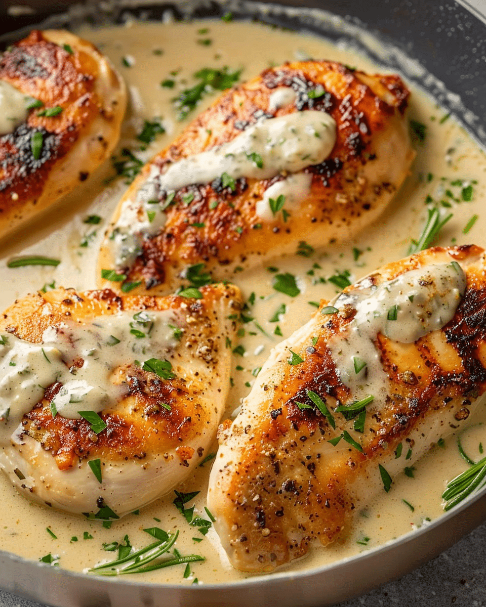 Creamy Boursin Chicken with Garlic and Herbs