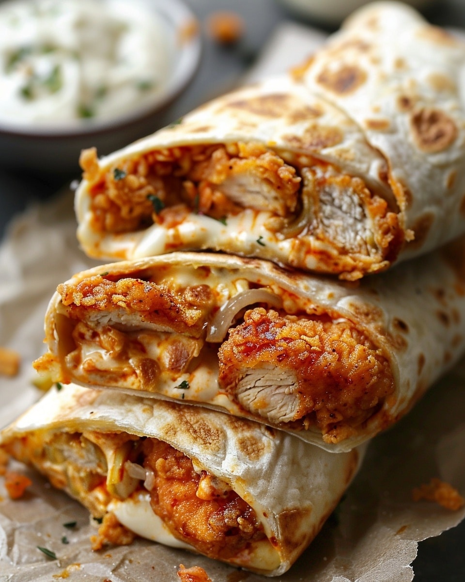 Air Fryer Hot Chicken and Cheese Wraps