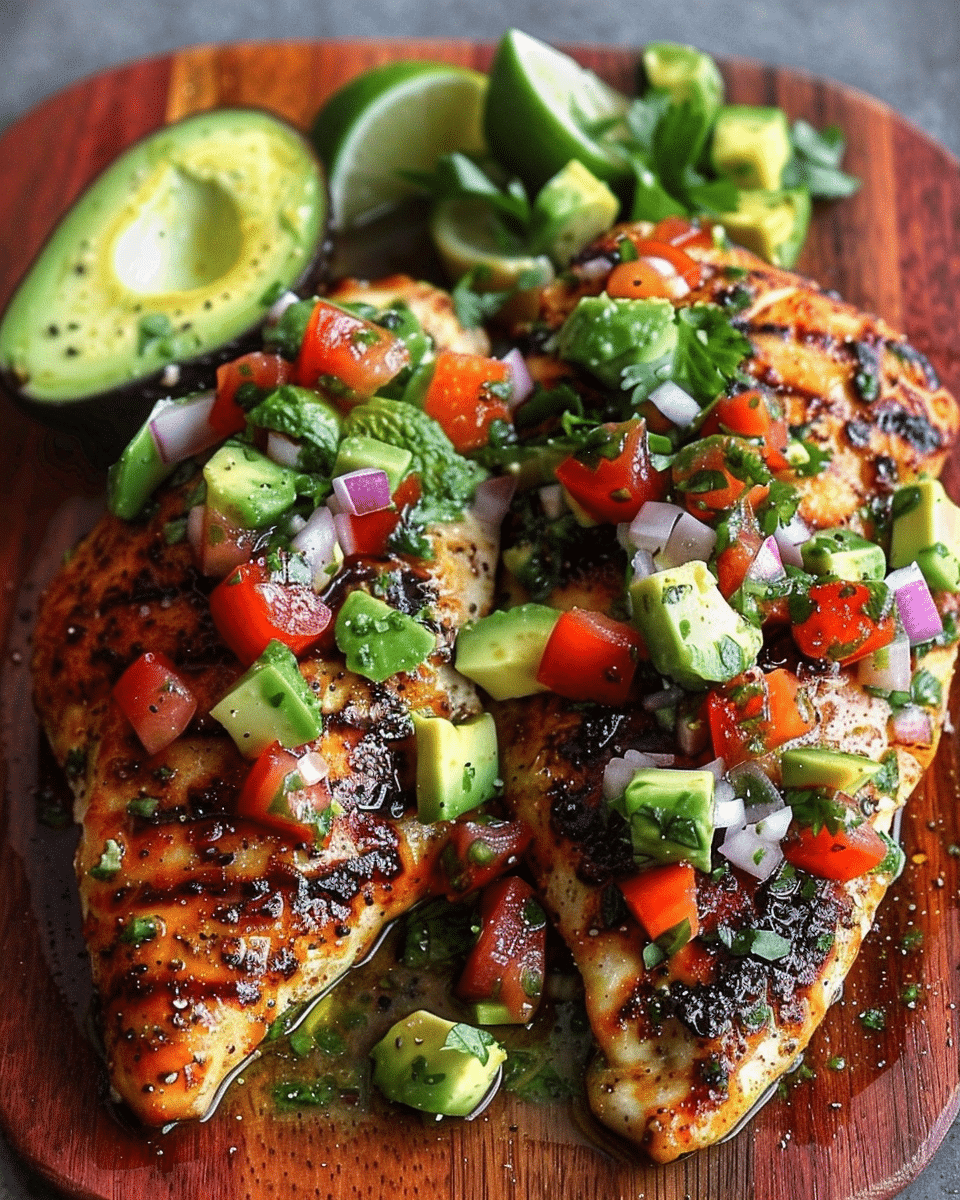 Fiesta Lime Chicken with Avocado Salsa