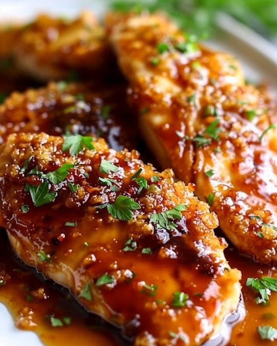 Double Crunch Honey Garlic Chicken Breasts