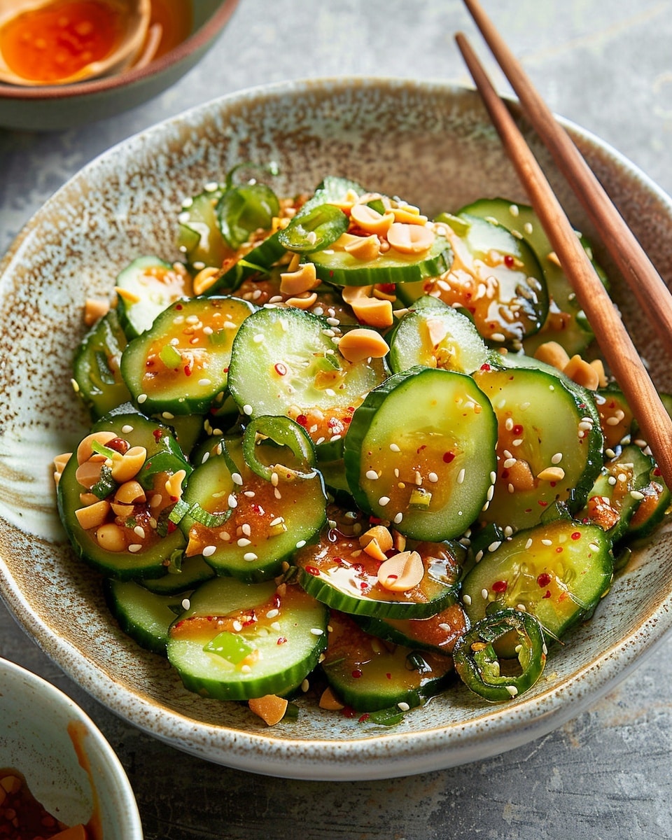 Thai Cucumber Salad with Peanut Dressing