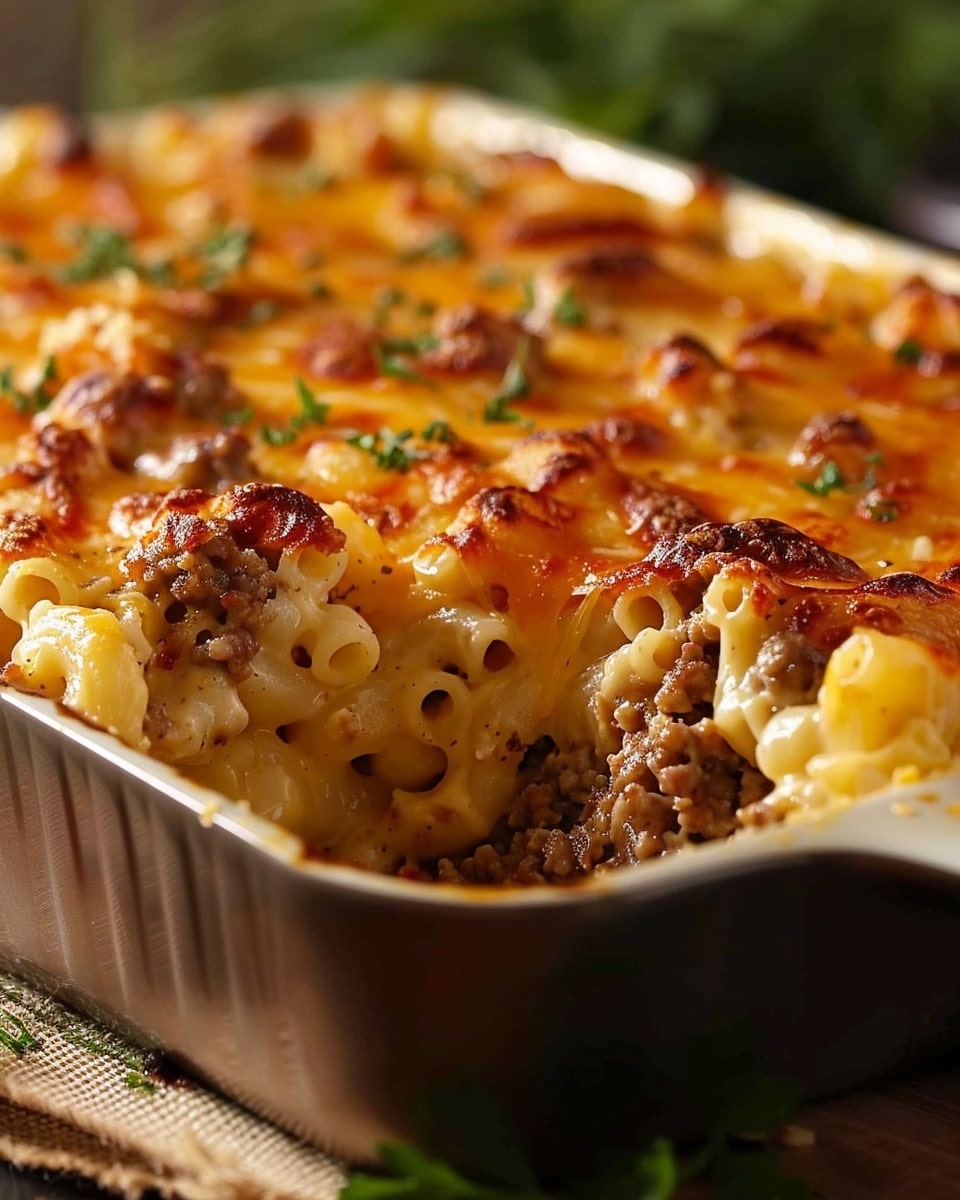Mac and Cheese Meatloaf Casserole