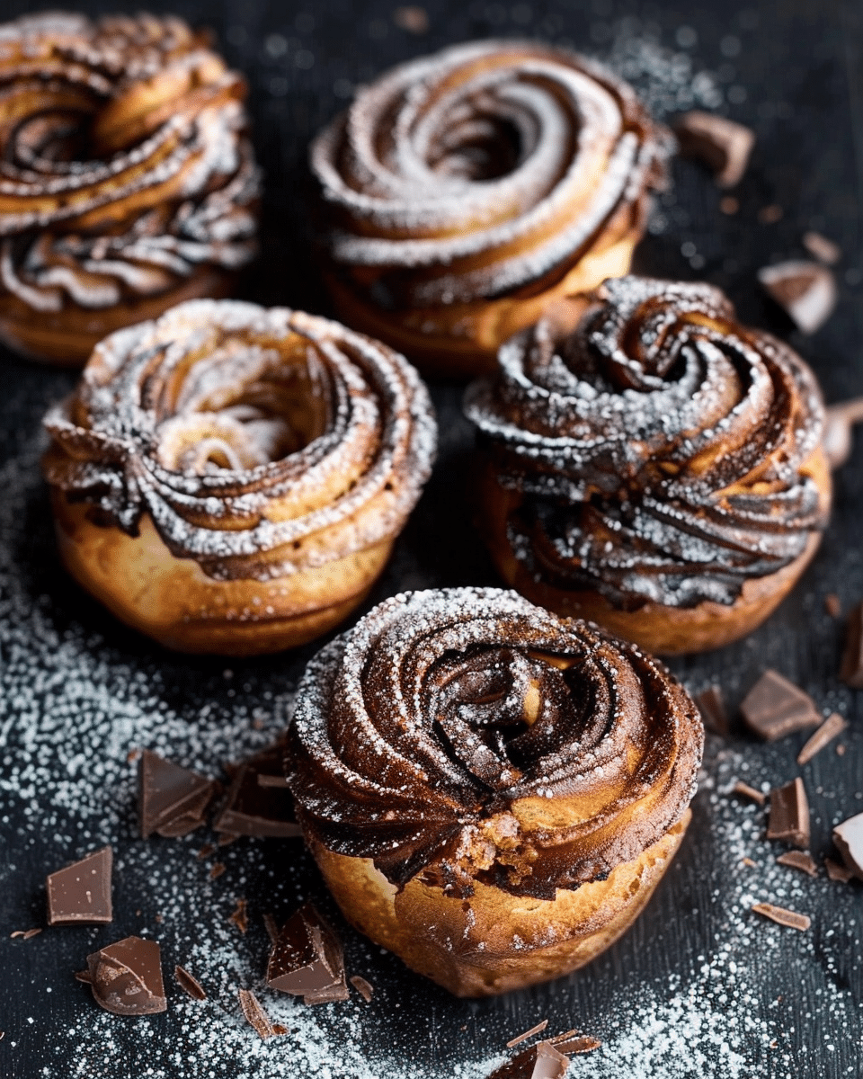 Chocolate Filled Cruffins