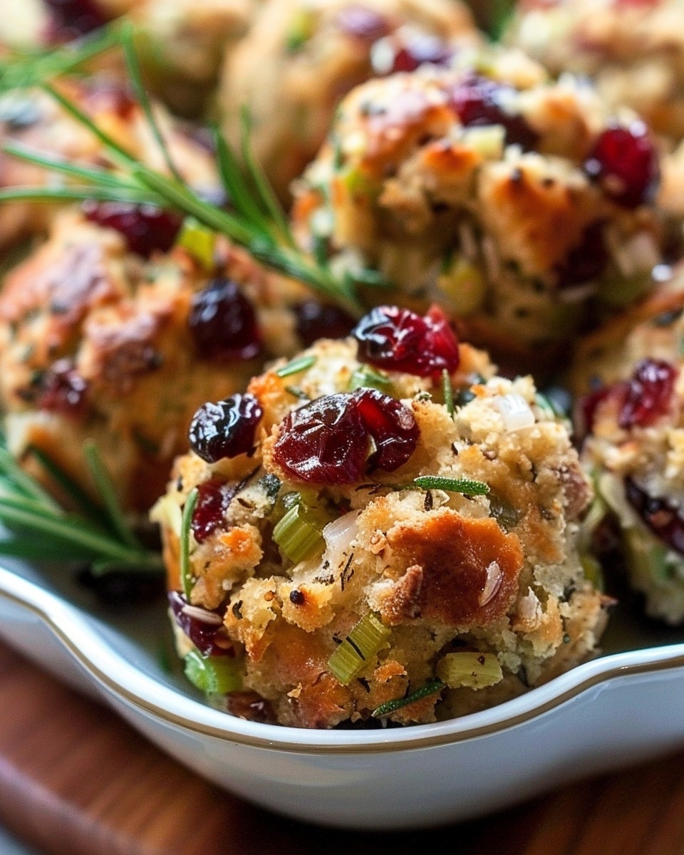 Cranberry Turkey Stuffing Balls