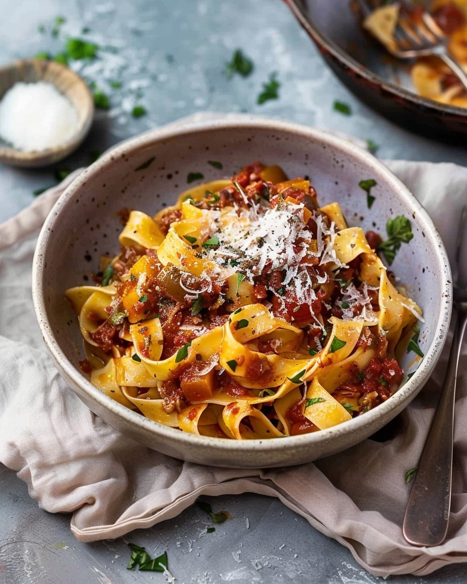 Pappardelle with Roasted Butternut Squash and Tomato Ragu