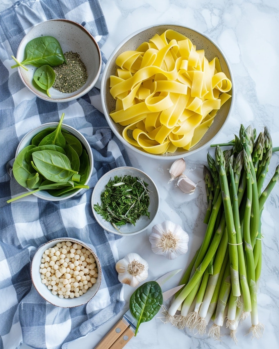 Tagliatelle with Asparagus & Peas