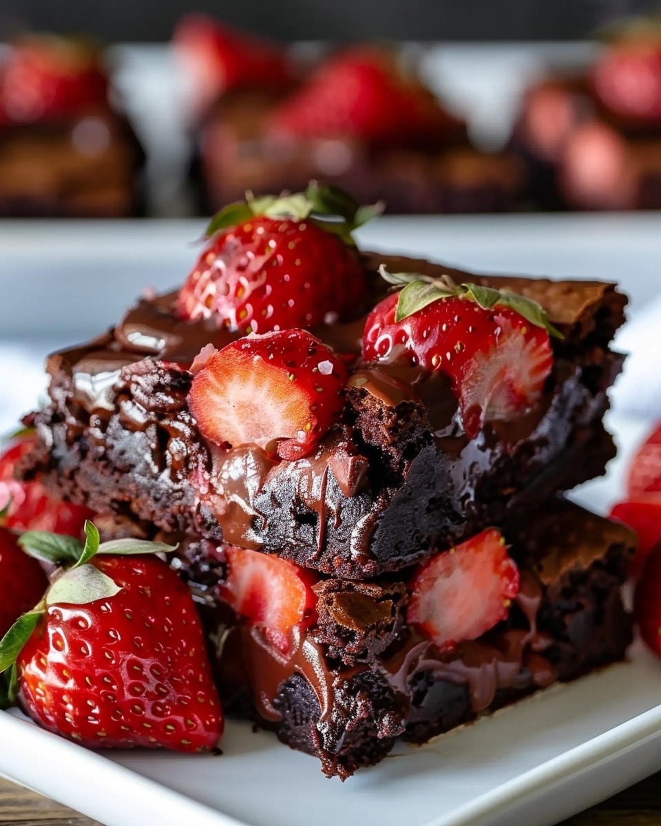 Chocolate Covered Strawberry Brownies