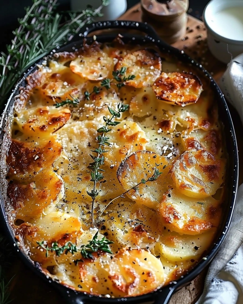 Crispy Parmesan and Gruyère Potato Gratin
