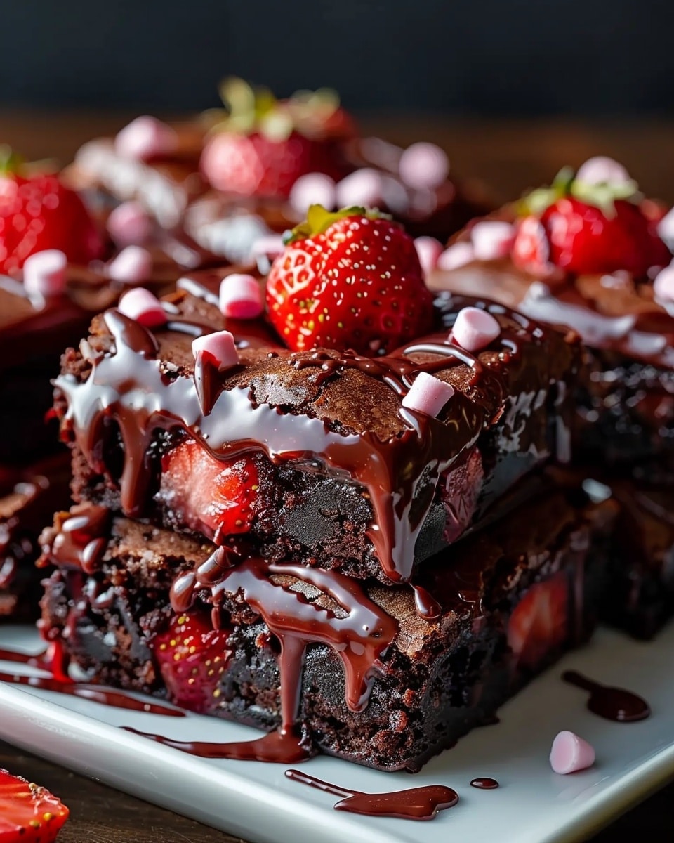 Chocolate Covered Strawberry Brownies