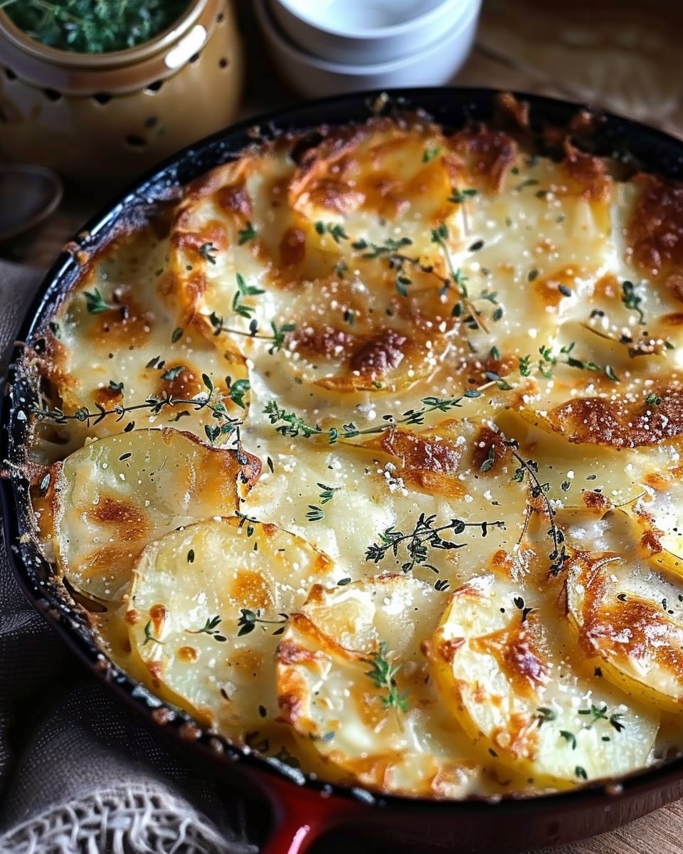 Crispy Parmesan and Gruyère Potato Gratin