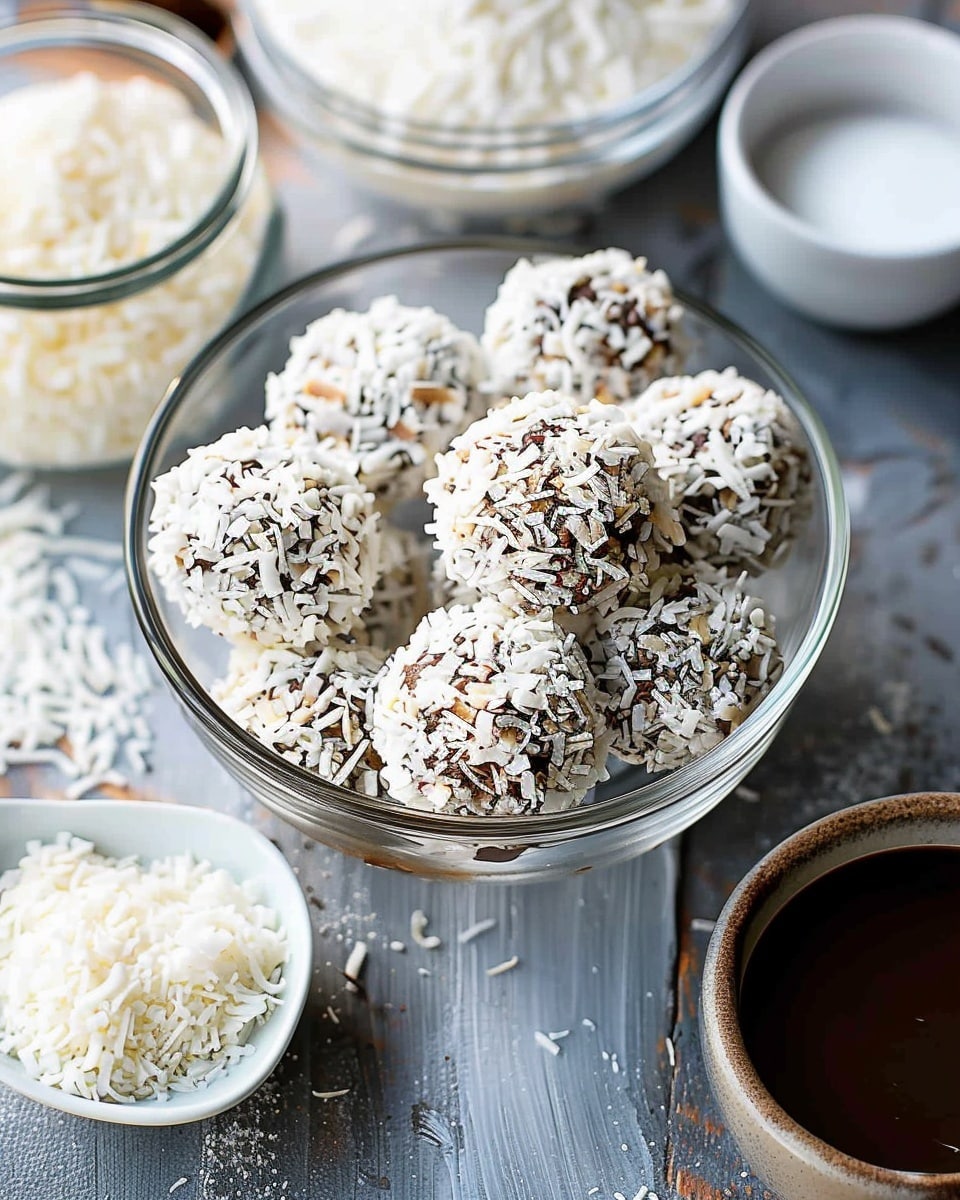 No-Bake Chocolate Coconut Snowballs