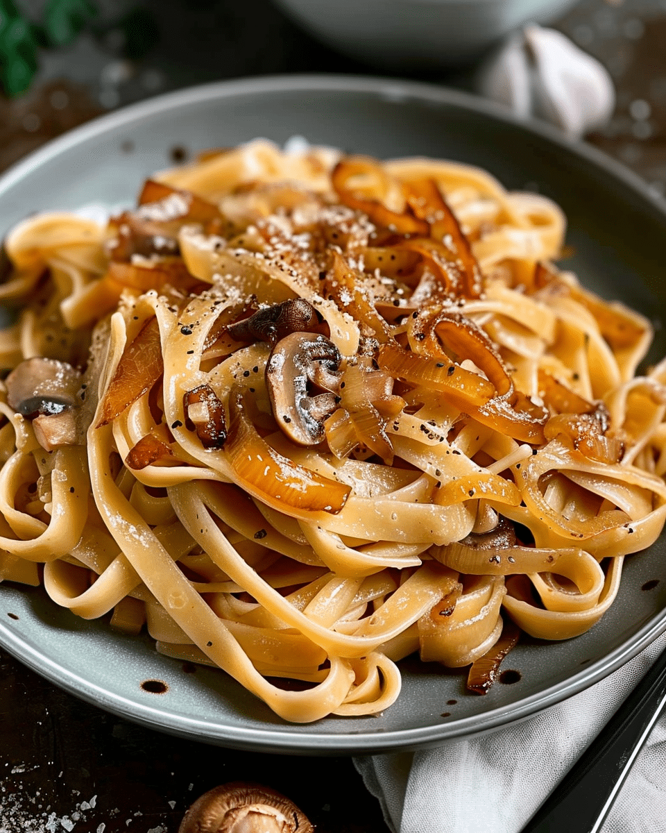 Fettuccine with Caramelized Leeks and Oyster Mushrooms
