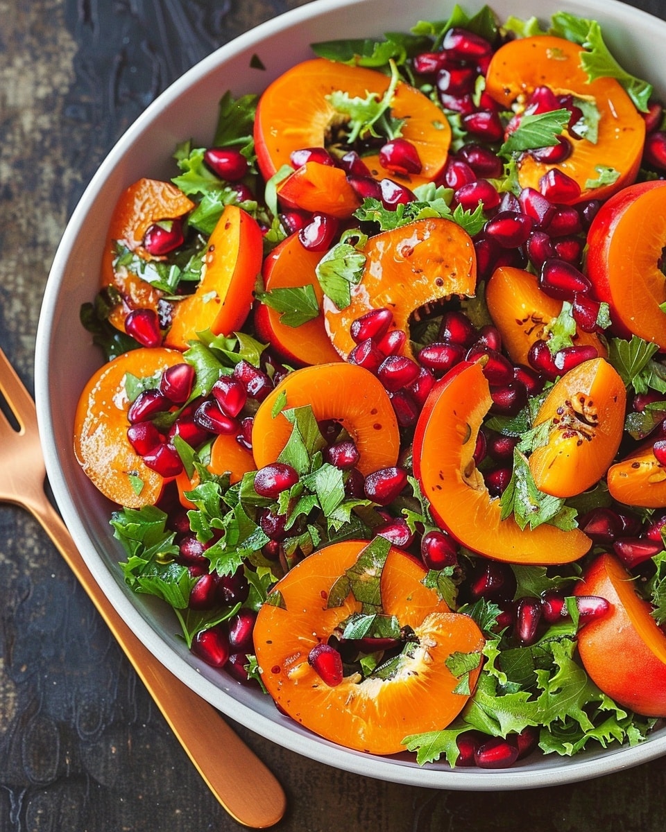 Persimmon Pomegranate Salad