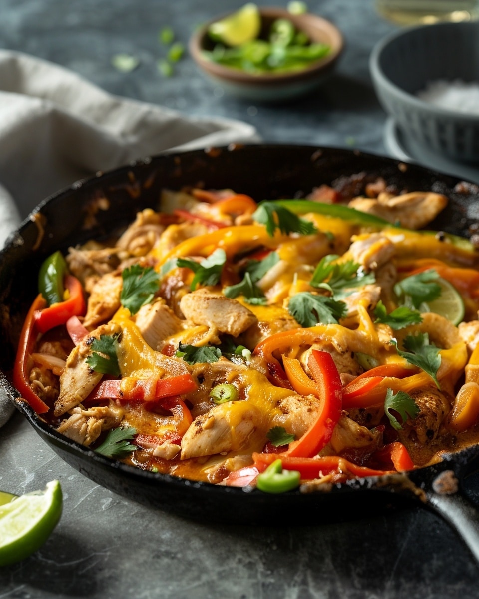 Queso Chicken Fajita Skillet
