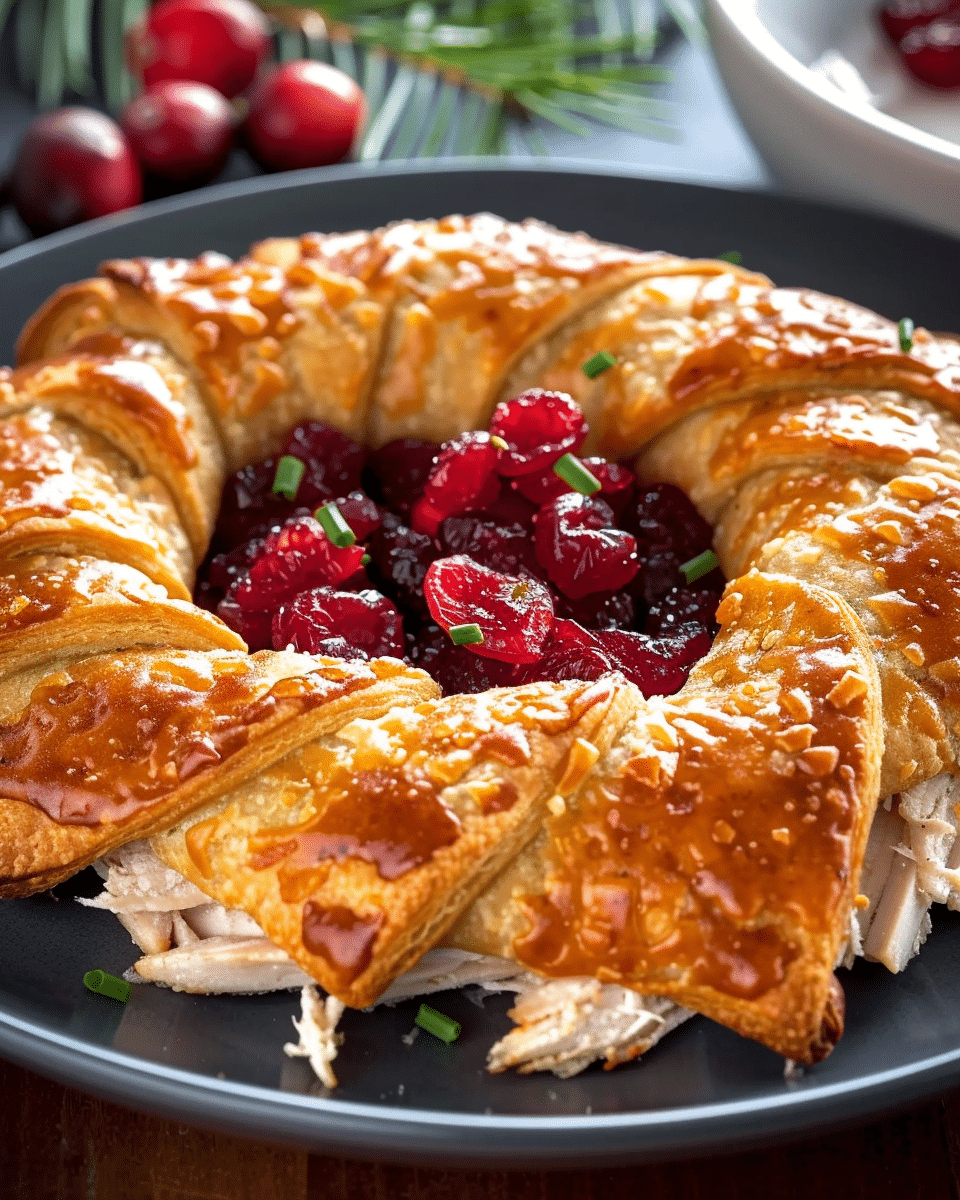 Savory Turkey and Cranberry Crescent Ring
