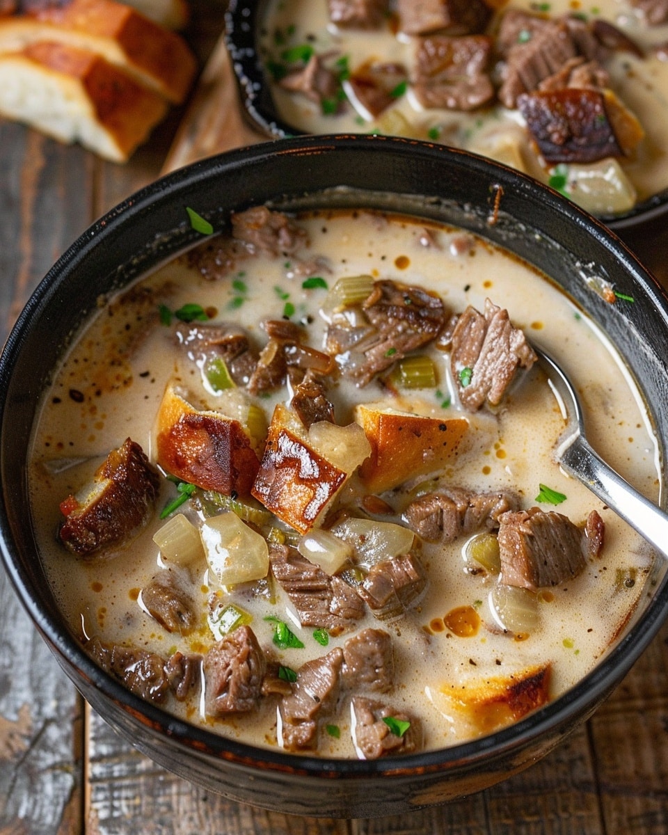 Philly Cheesesteak Soup