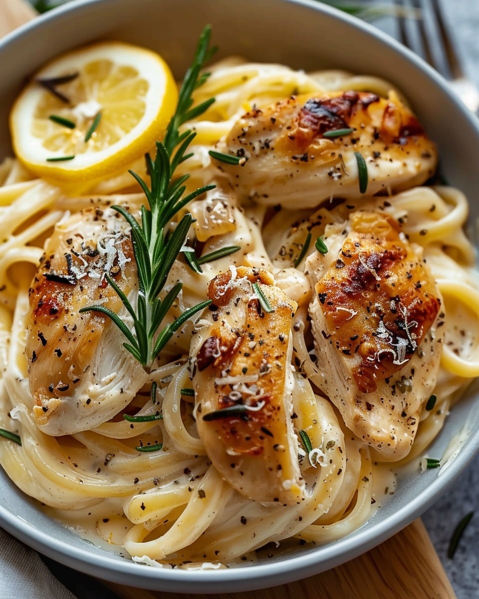 Creamy Lemon Rosemary Chicken Pasta