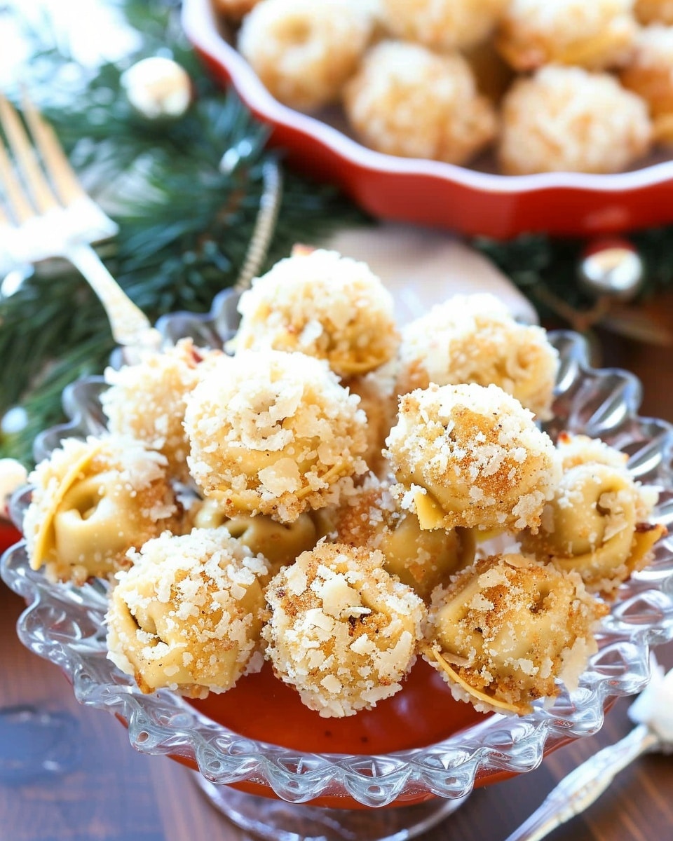 Parmesan Crusted Tortellini Bites