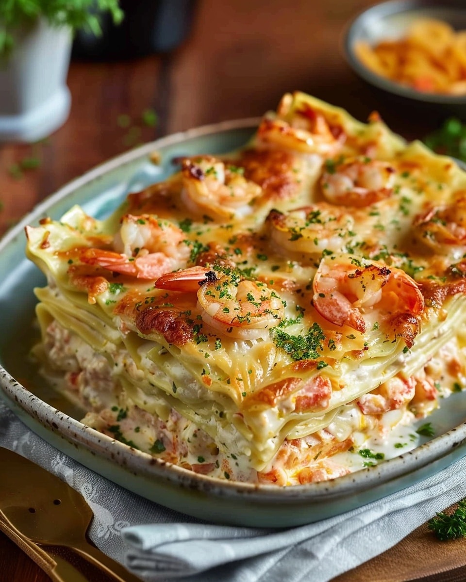Seafood Lasagna with Shrimp and Crab Bliss