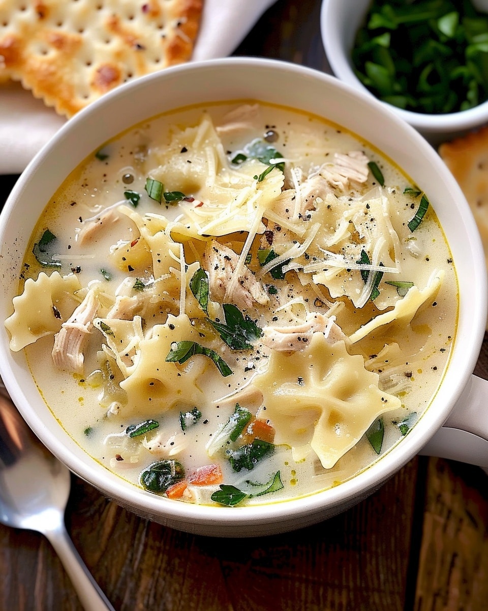 White Lasagna Soup with Chicken