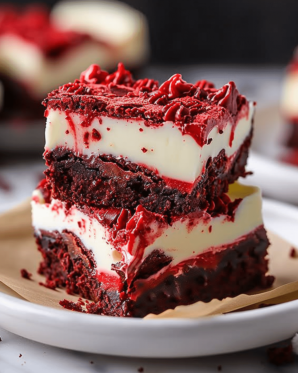 Red Velvet Cheesecake Brownies