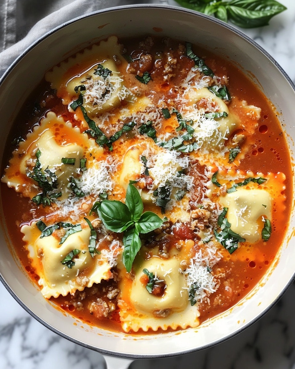 Heavenly Oven Ravioli Soup