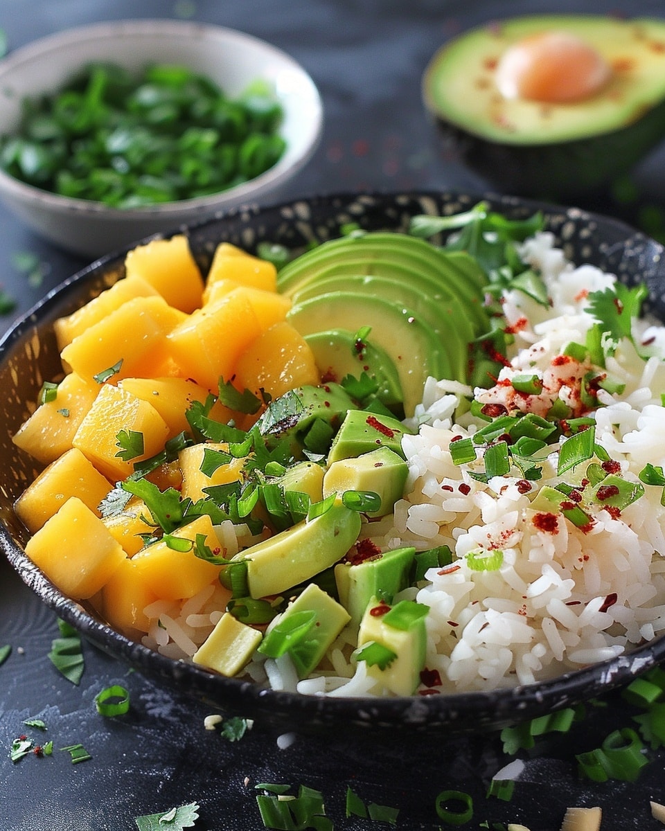 Spicy Mango & Avocado Rice Bowl